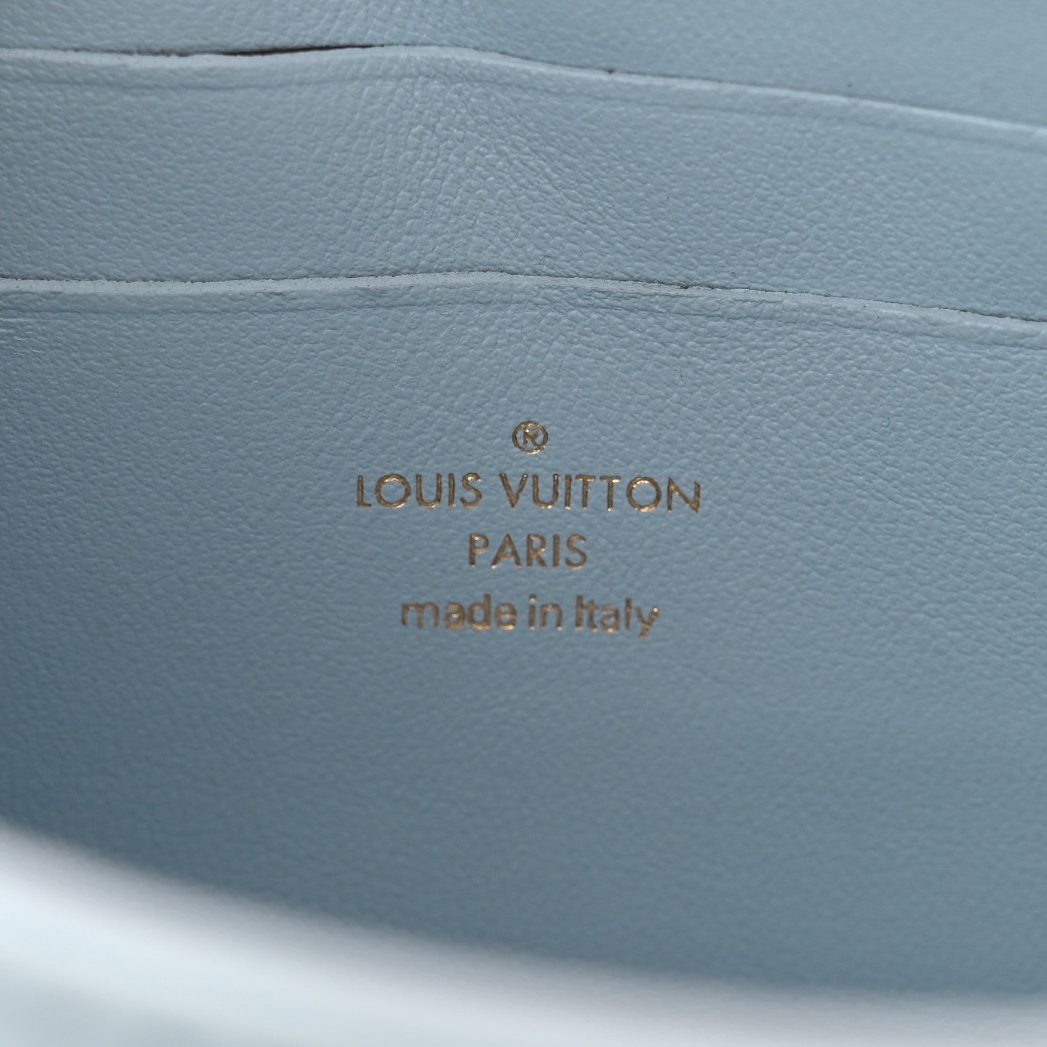 Louis Vuitton Calfskin Bubblegram Wallet On Strap Ice Blue 6 of 10