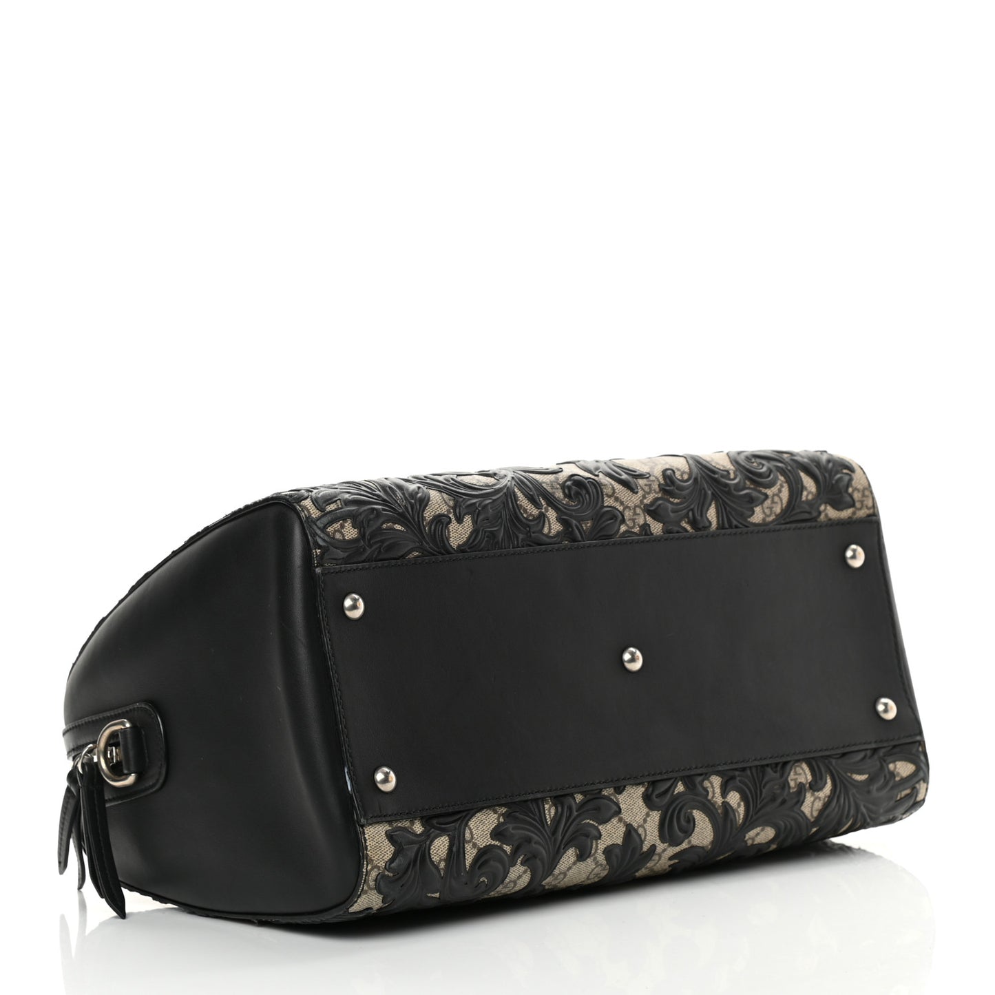 GG Supreme Monogram Arabesque Medium Boston Black