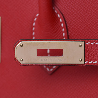 Hermes Epsom Candy Birkin 35 Rouge Casaque Bleu Thalassa 18 of 39