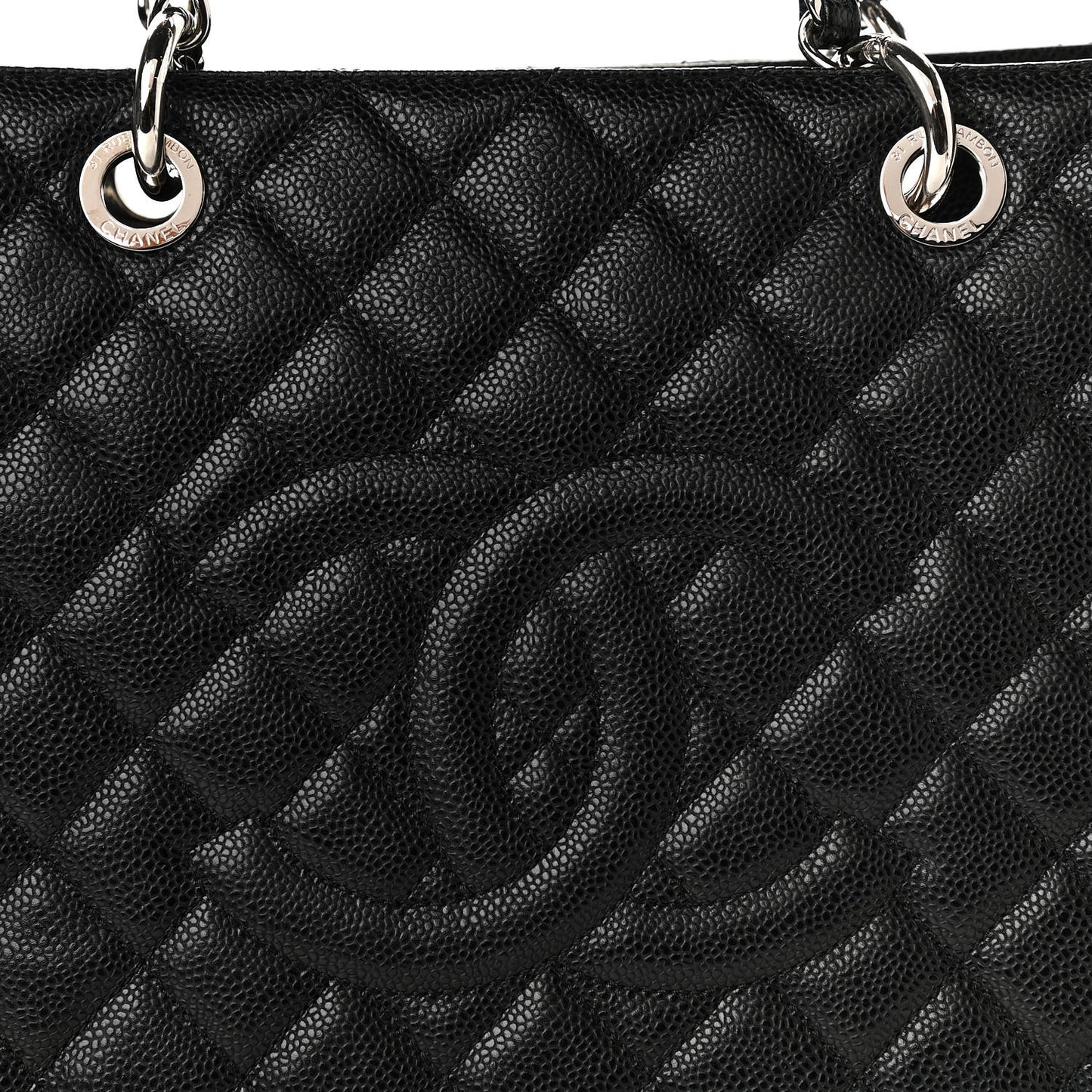 Caviar Quilted XL Grand Shopping Tote GST Black