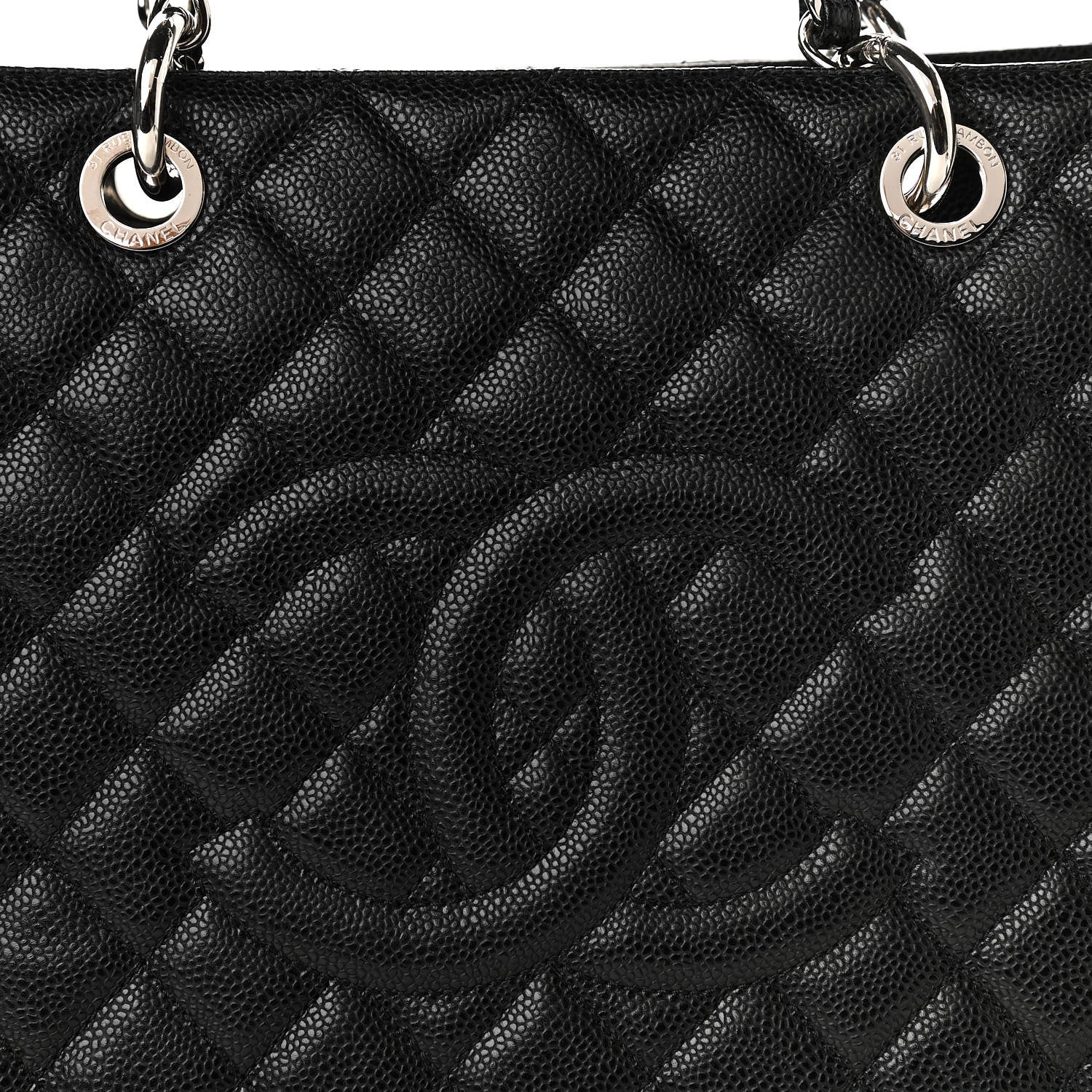 Chanel Caviar Quilted XL Grand Shopping Tote GST Black 7 of 14