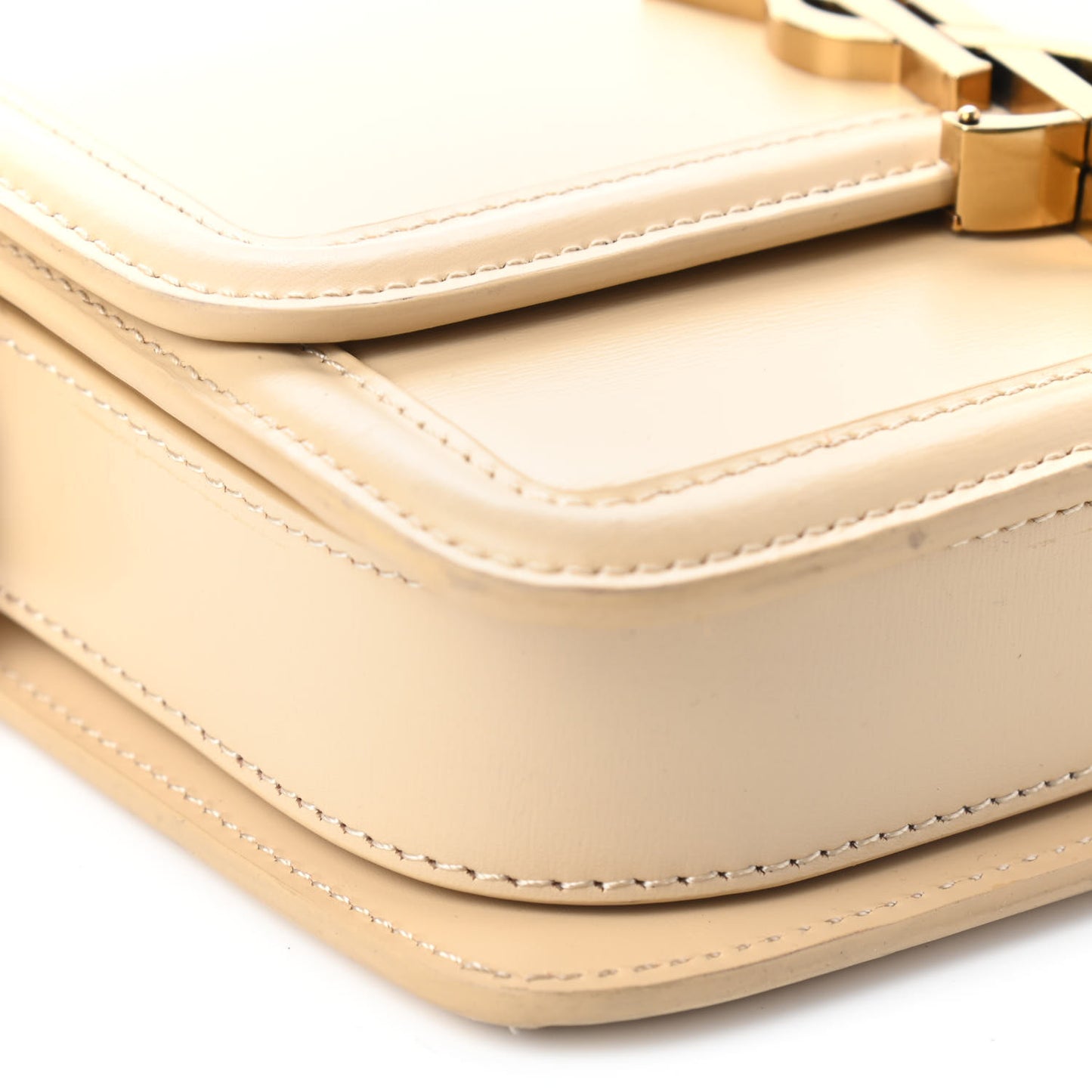 Smooth Calfskin Small Solferino Satchel Ivory Natural