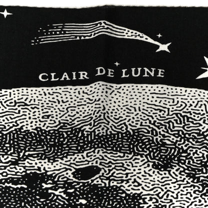 Hermes Silk Cashmere Clair De Lune Shawl 140 Black White 5 of 5