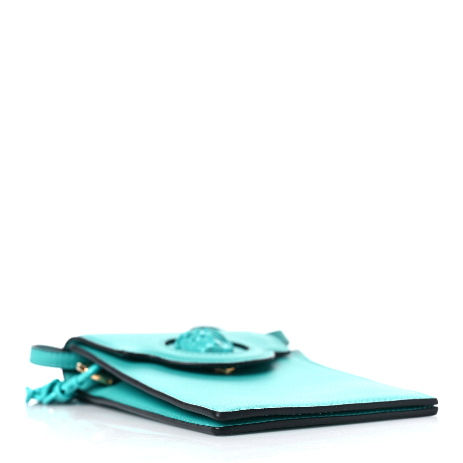 Versace Calfskin La Medusa Chain Crossbody Phone Pouch Turquoise 4 of 9