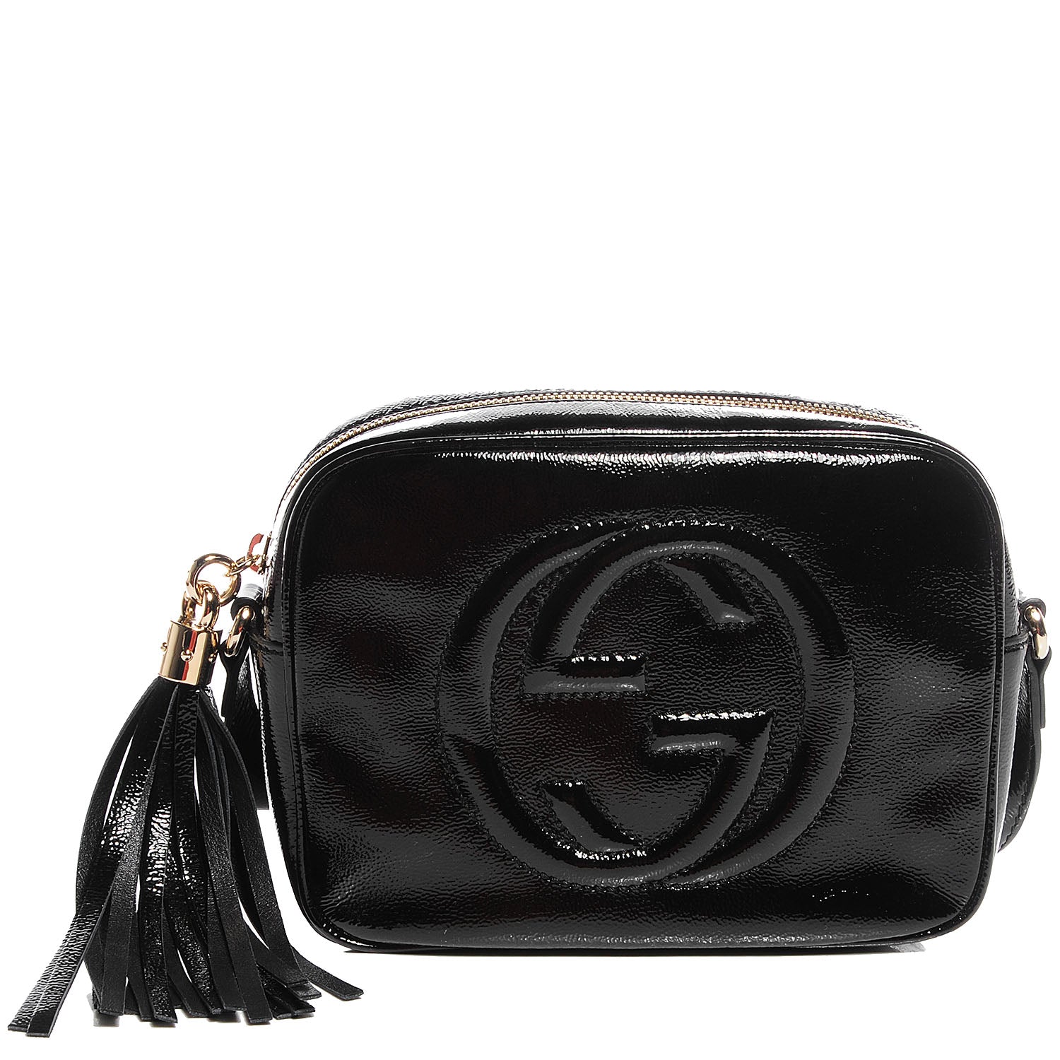 Gucci Soft Patent Small Soho Disco Bag Black 1 of 9