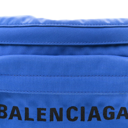 Balenciaga Sport Nylon Logo Embroidered Wheel Beltpack Electric Blue Black 8 of 10