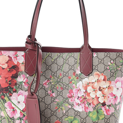 Gucci GG Supreme Monogram Blooms Small Reversible Tote Beige Multicolor Dry Rose 6 of 8