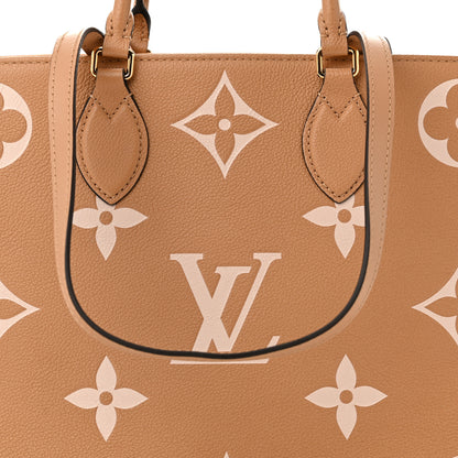 Louis Vuitton Empreinte Monogram Giant Onthego MM Arizona Creme 7 of 10