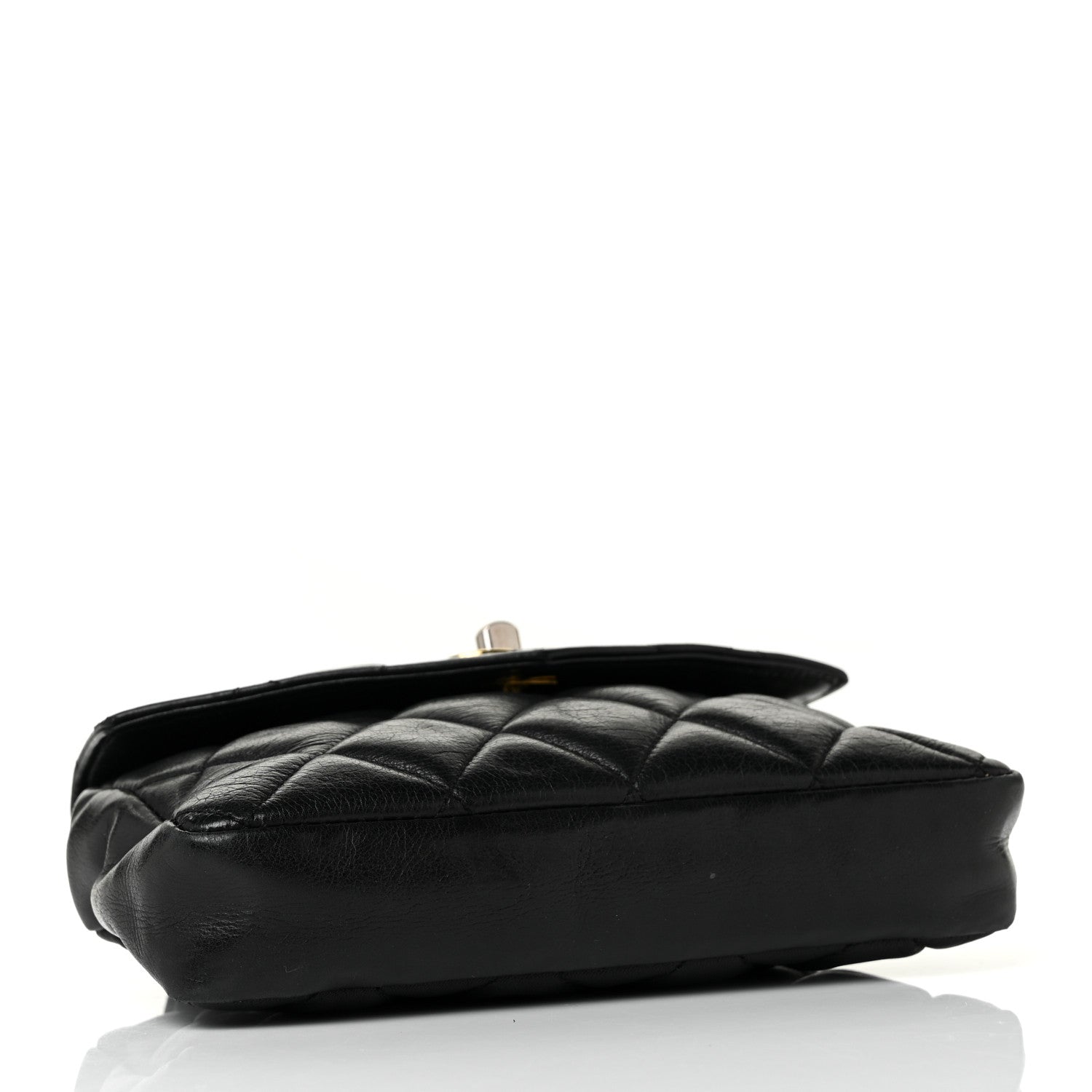 Chanel Lambskin Quilted Flap Waist Belt Bag Black 3 of 8
