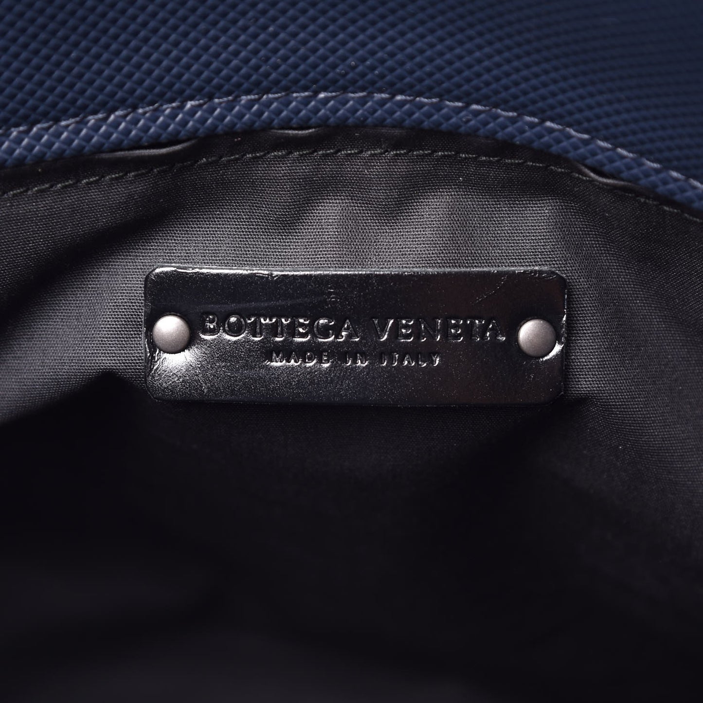 Rubberized Canvas Marcopolo Tote Dark Navy Nero