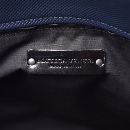 Bottega Veneta Rubberized Canvas Marcopolo Tote Dark Navy Nero 6 of 7