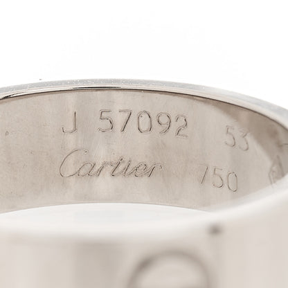 Cartier 18K White Gold 5.5mm LOVE Ring 53 6.25 10 of 10