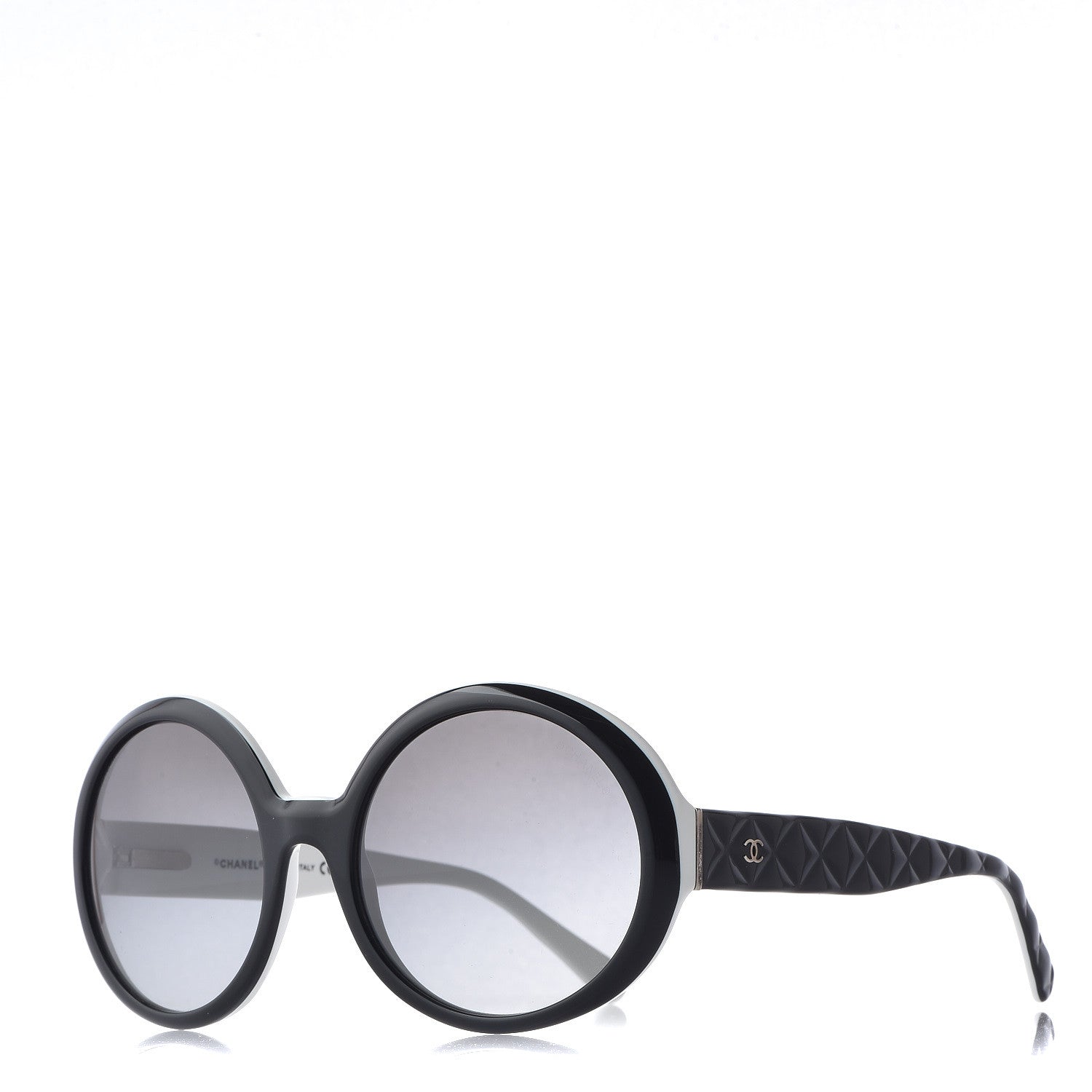Chanel Quilted CC Mod Sunglasses 5120 Black White 1 of 10