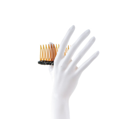 Chanel Lambskin Chain Small CC Hair Comb Black 2 of 6