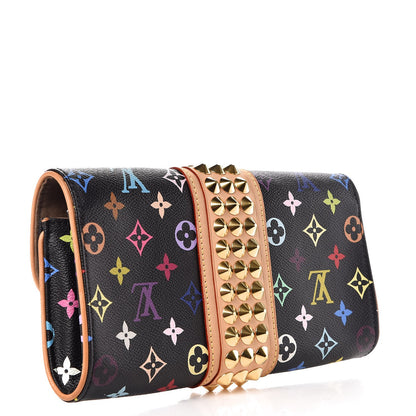 Louis Vuitton Monogram Multicolor Courtney Clutch Black 3 of 6