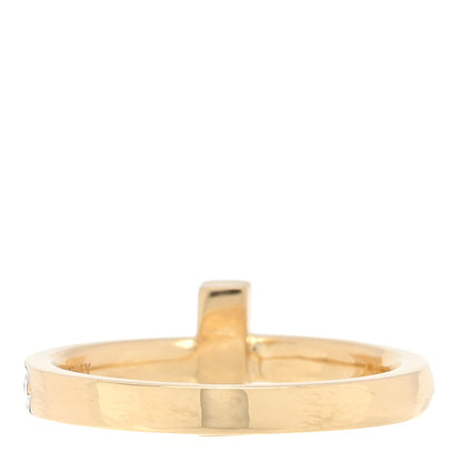 Tiffany 18K Yellow Gold Diamond 2.5mm T T1 Ring 48 4.5 3 of 4
