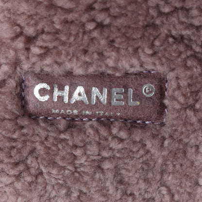 Chanel Shearling Quilted Medium Single Flap Purple 8 of 9