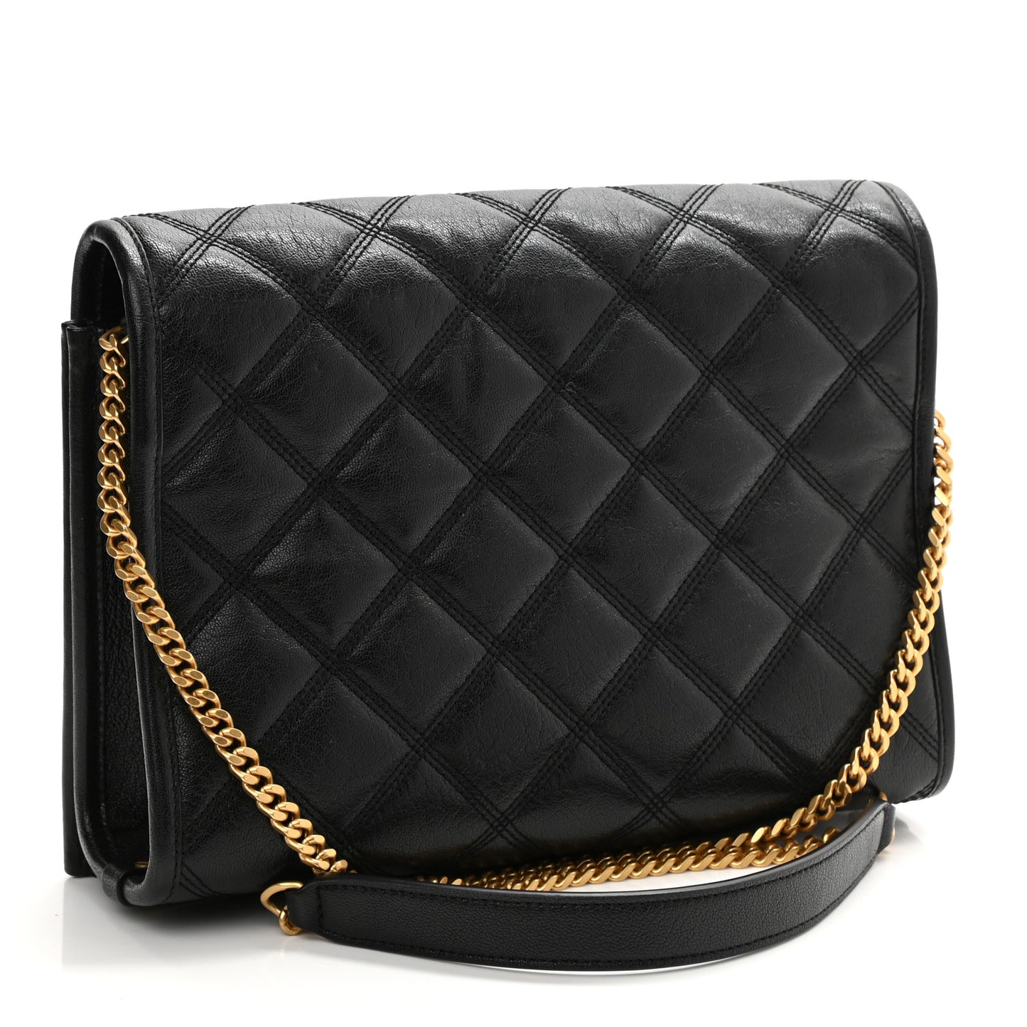 Lambskin Quilted Mini Becky Chain Bag Black
