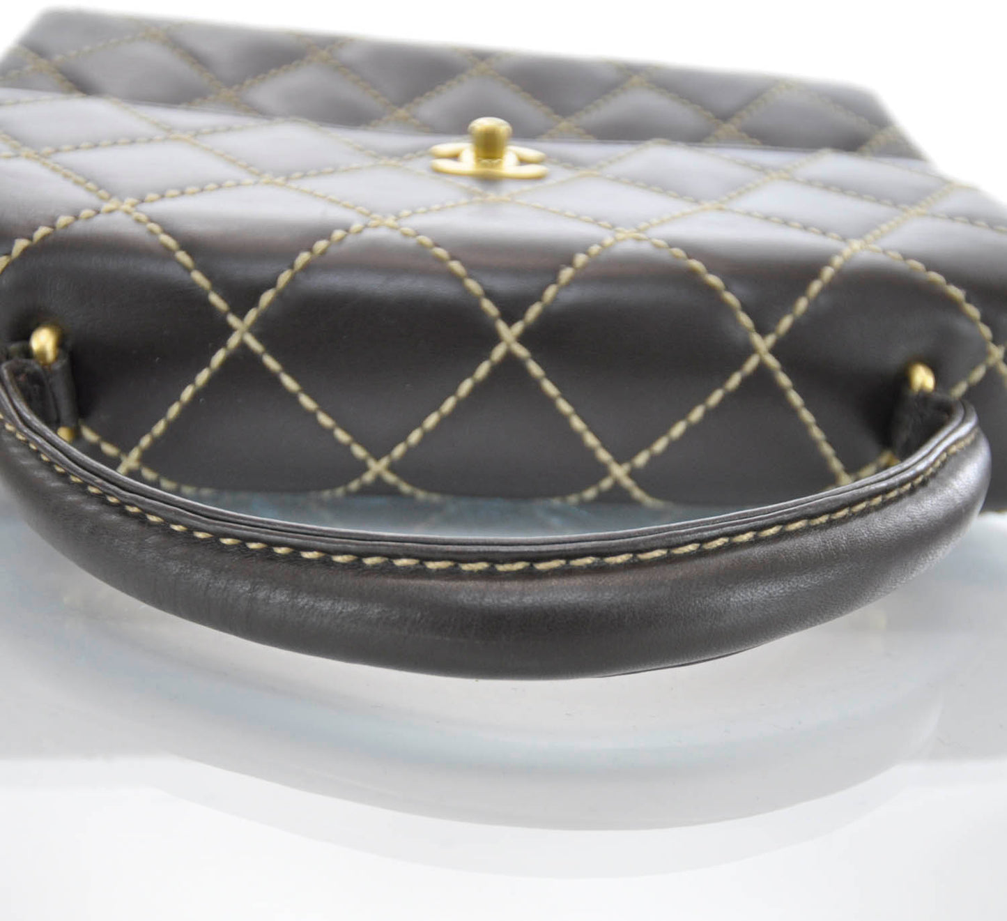 Leather Diamond Stitch Surpique Kelly Brown