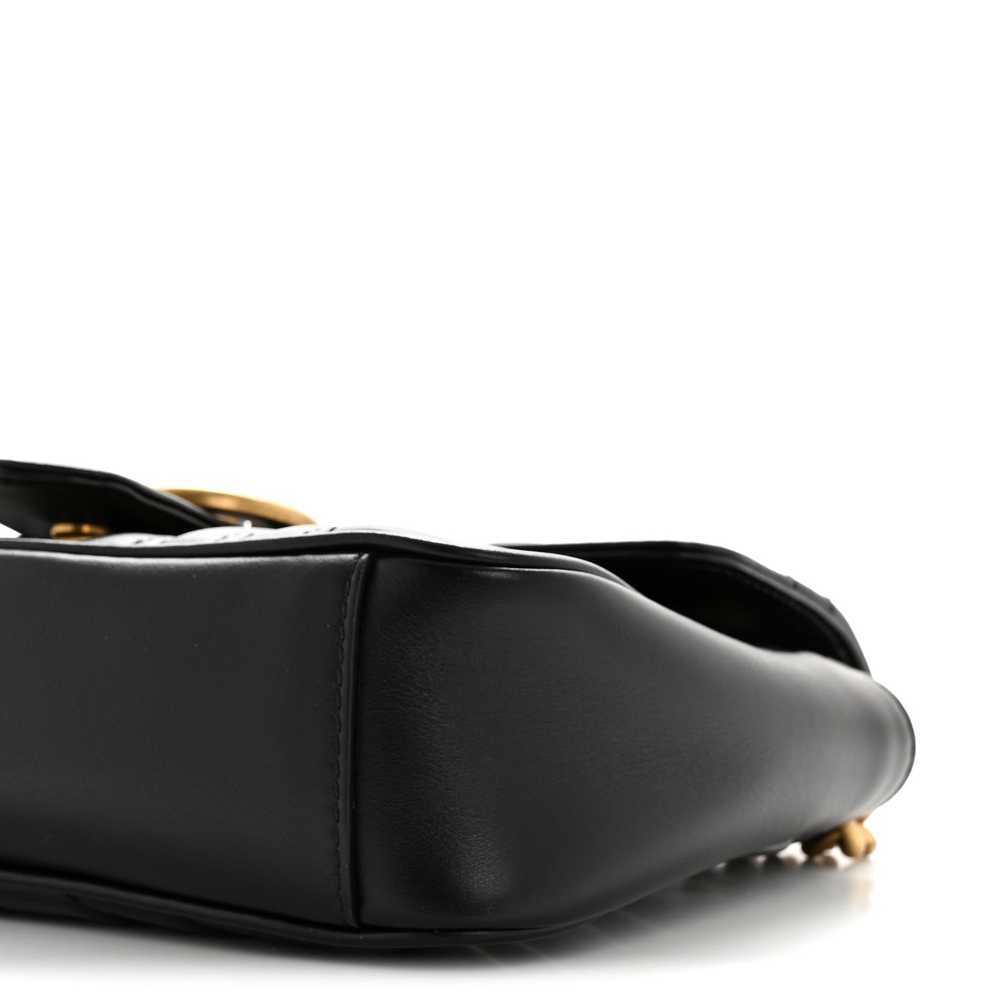 Calfskin Matelasse Mini GG Marmont Shoulder Bag Black