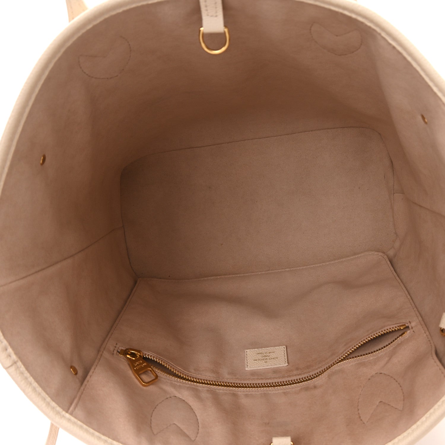 Louis Vuitton Empreinte Monogram Giant Neverfull MM Creme Rose Trianon 6 of 10