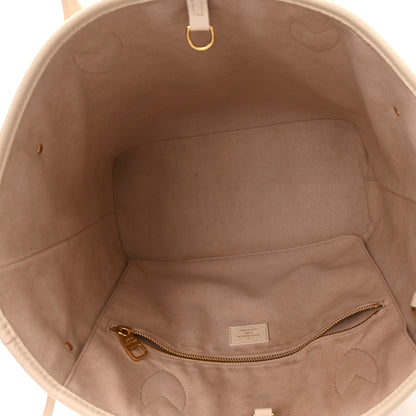 Louis Vuitton Empreinte Monogram Giant Neverfull MM Creme Rose Trianon 6 of 10