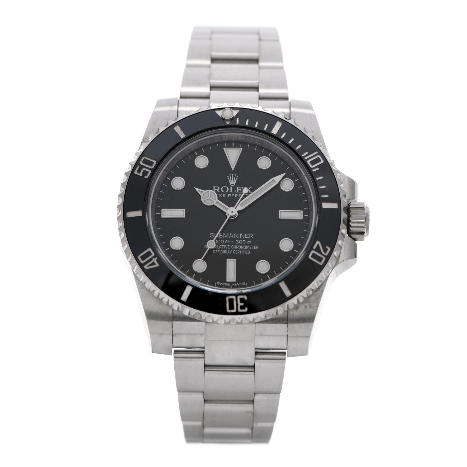 Rolex Stainless Steel 40mm Oyster Perpetual Submariner Watch Black 114060 1 of 5