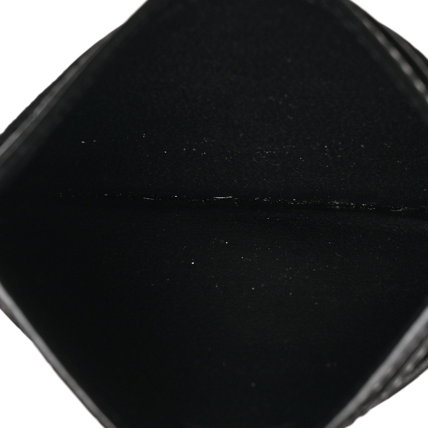 Calfskin Crocodile Embossed Monogram Credit Card Case Black