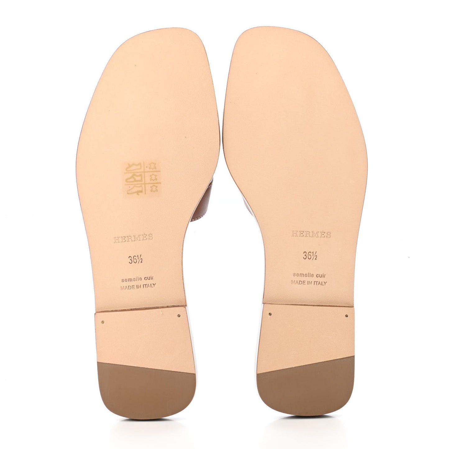 Box Calfskin Oran Sandals 36.5 Gold