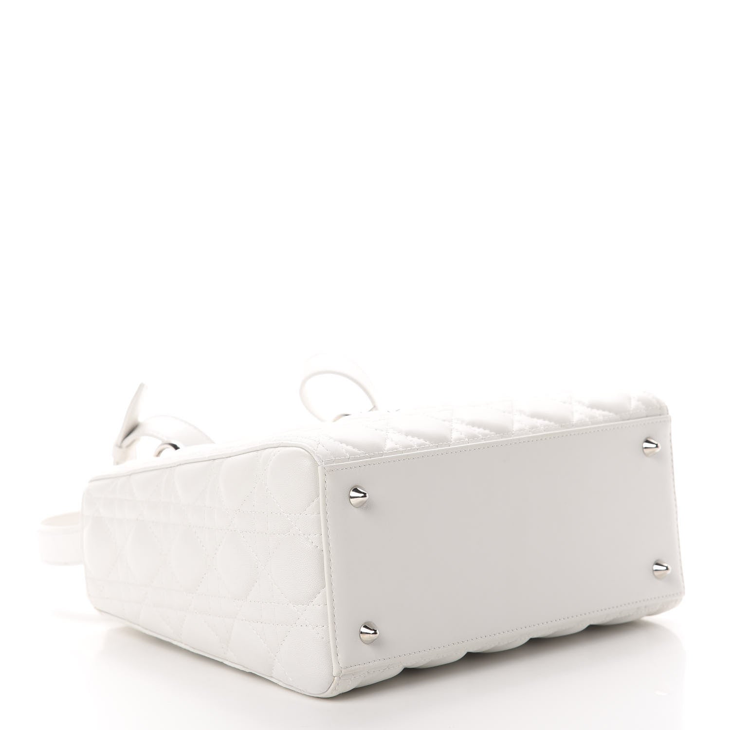 Christian Dior Lambskin Cannage Medium Lady Dior White 4 of 13