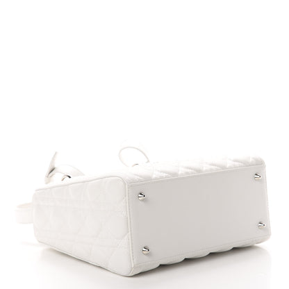Christian Dior Lambskin Cannage Medium Lady Dior White 4 of 13