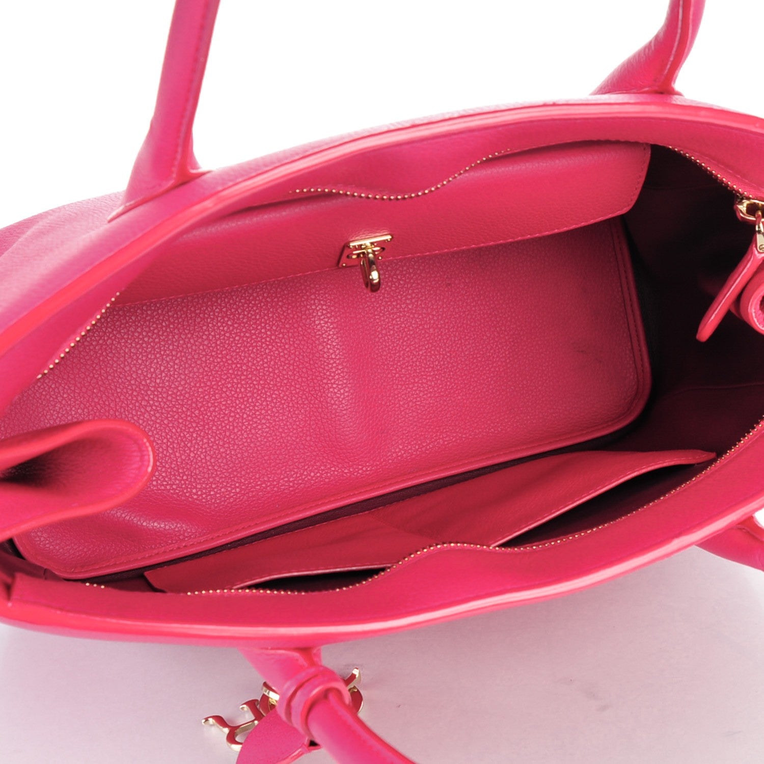 Christian Dior Grained Calfskin Bar Tote Coquelicot 5 of 7