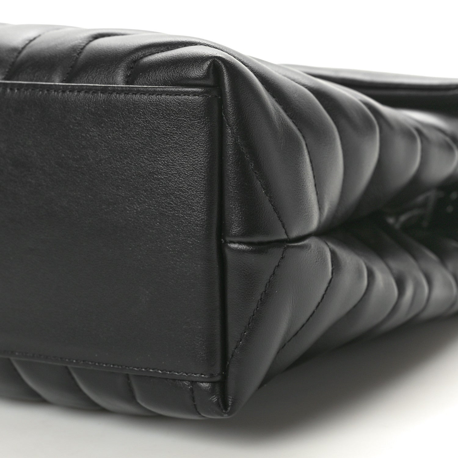 Saint Laurent Calfskin Y Quilted Monogram Monochrome Medium Loulou Chain Satchel Black 11 of 11