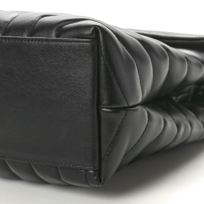 Saint Laurent Calfskin Y Quilted Monogram Monochrome Medium Loulou Chain Satchel Black 11 of 11