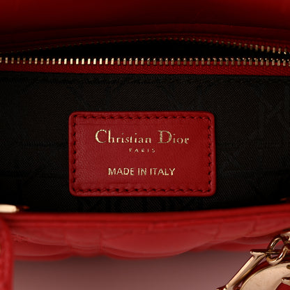 Christian Dior Lambskin Cannage Small Lucky Badges My Lady Dior Red 6 of 11