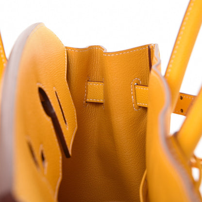 Hermes Epsom Horseshoe Birkin 35 Jaune 10 of 44