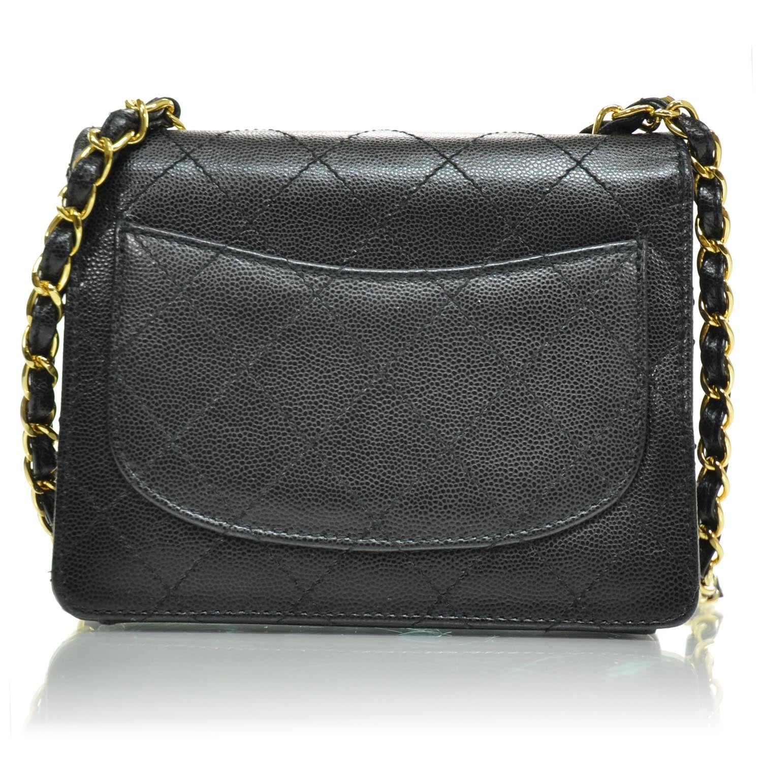 Chanel Caviar Diamond Stitched Mini Flap Black 6 of 9