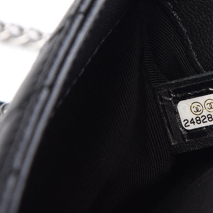 Chanel Sheepskin Chevron Quilted Studded Mini Flap Black 7 of 7