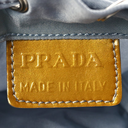 Prada Nylon Vela Drawstring Pouch Blue 6 of 8