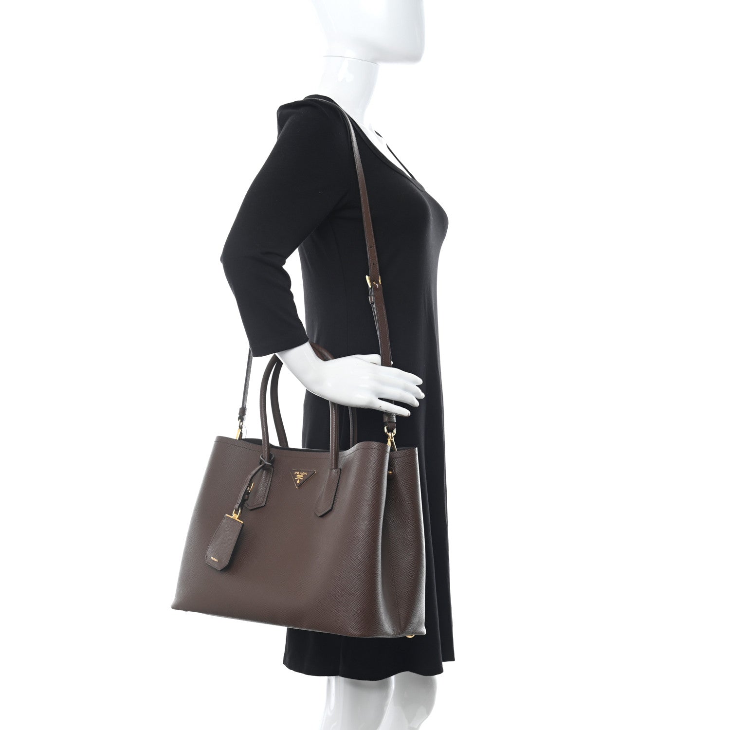 Prada Saffiano Cuir Tote Cacao 2 of 19