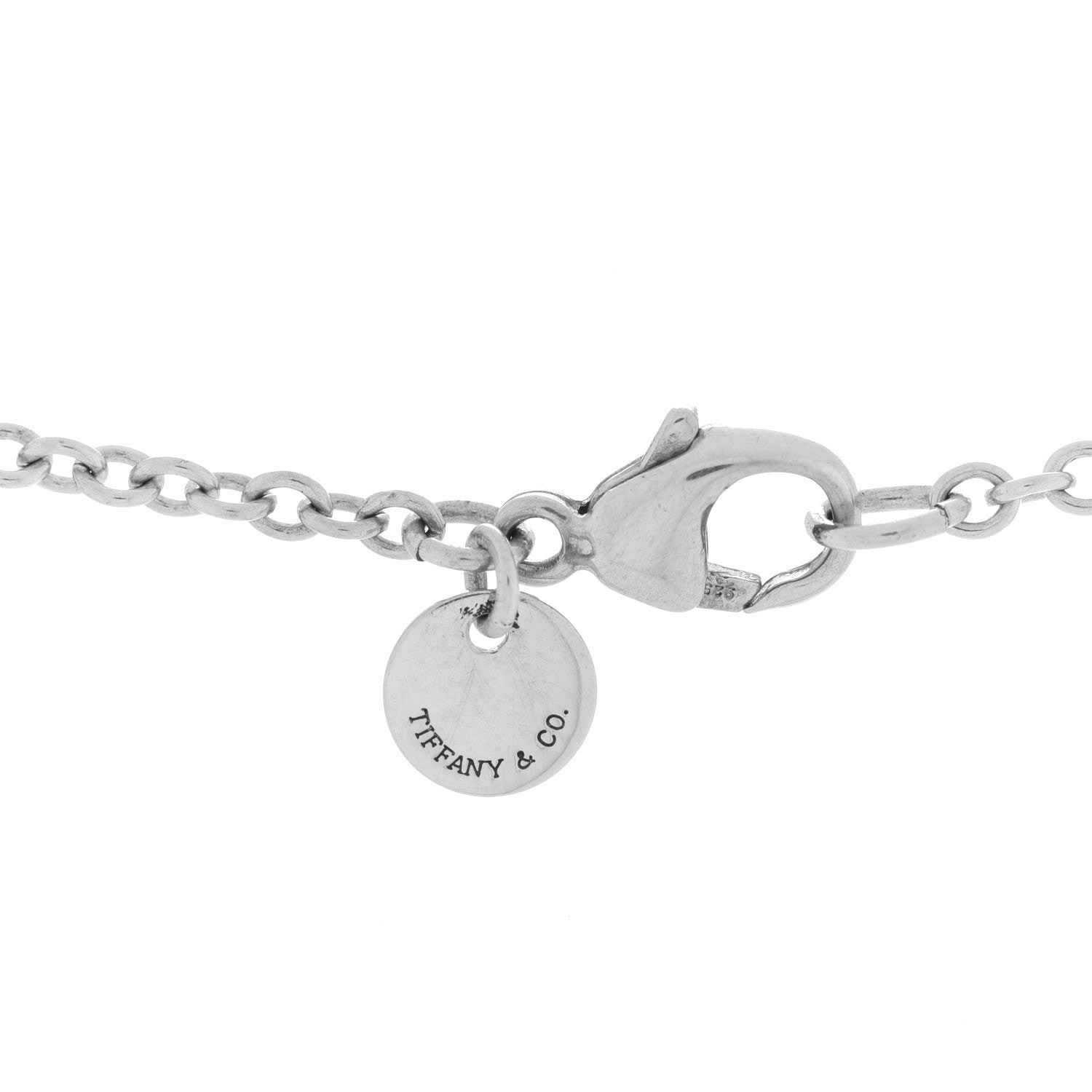 Tiffany Sterling Silver Barrel Bead Station Necklace 4 of 5