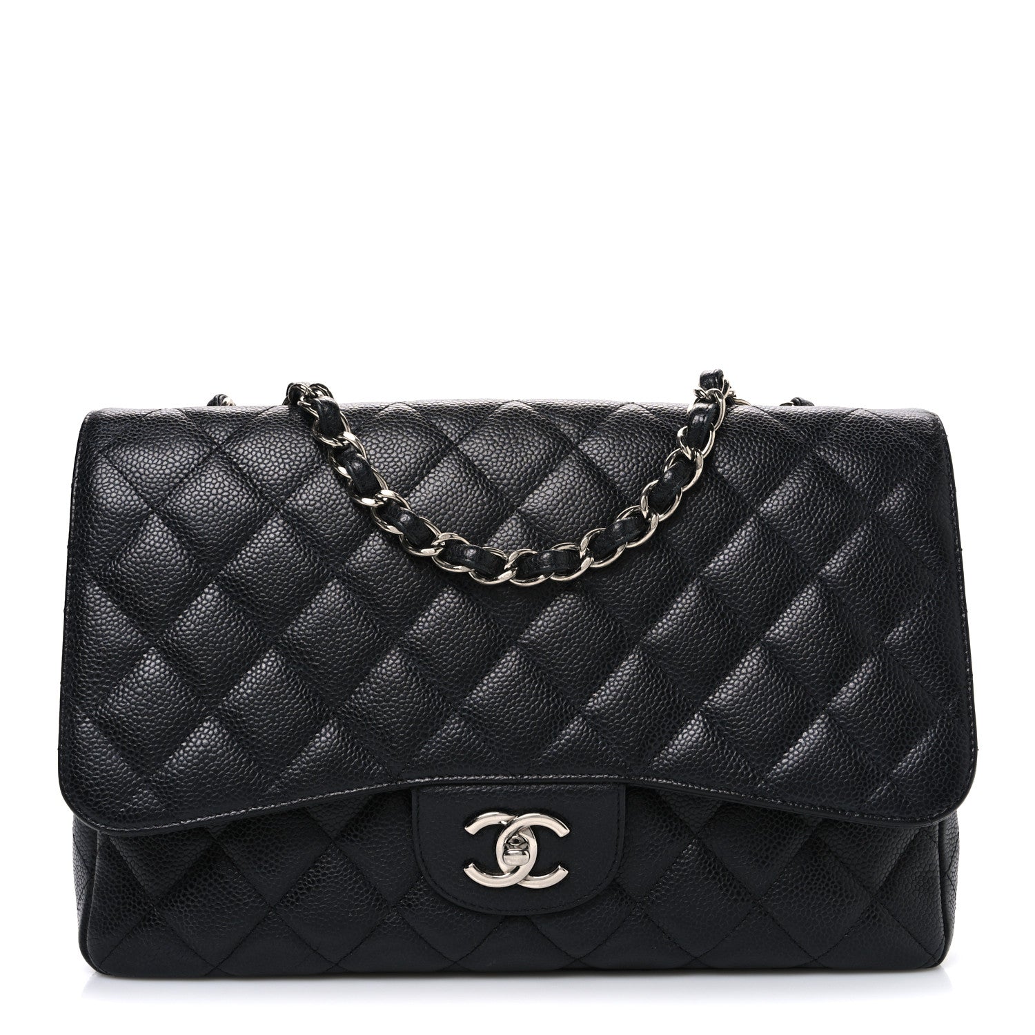 Chanel Caviar Quilted Jumbo Single Flap Black 1 of 11
