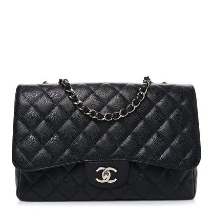 Chanel Caviar Quilted Jumbo Single Flap Black 1 of 11
