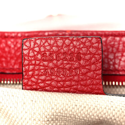Gucci Pebbled Calfskin Medium Soho Flap Crossbody Vibrant Red 7 of 11