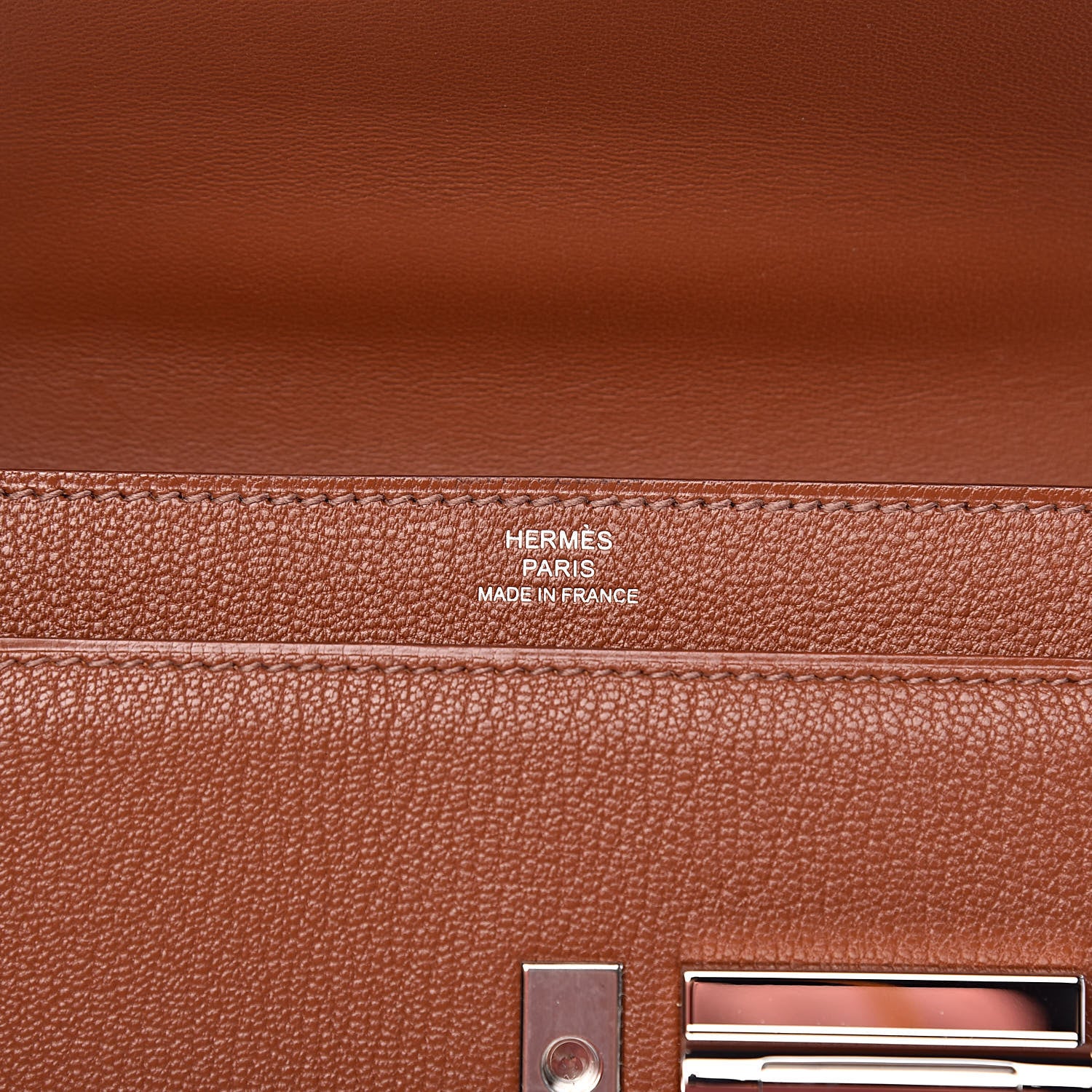 Hermes Chevre Mysore Mini Verrou Large Strap Bag Gold 6 of 11