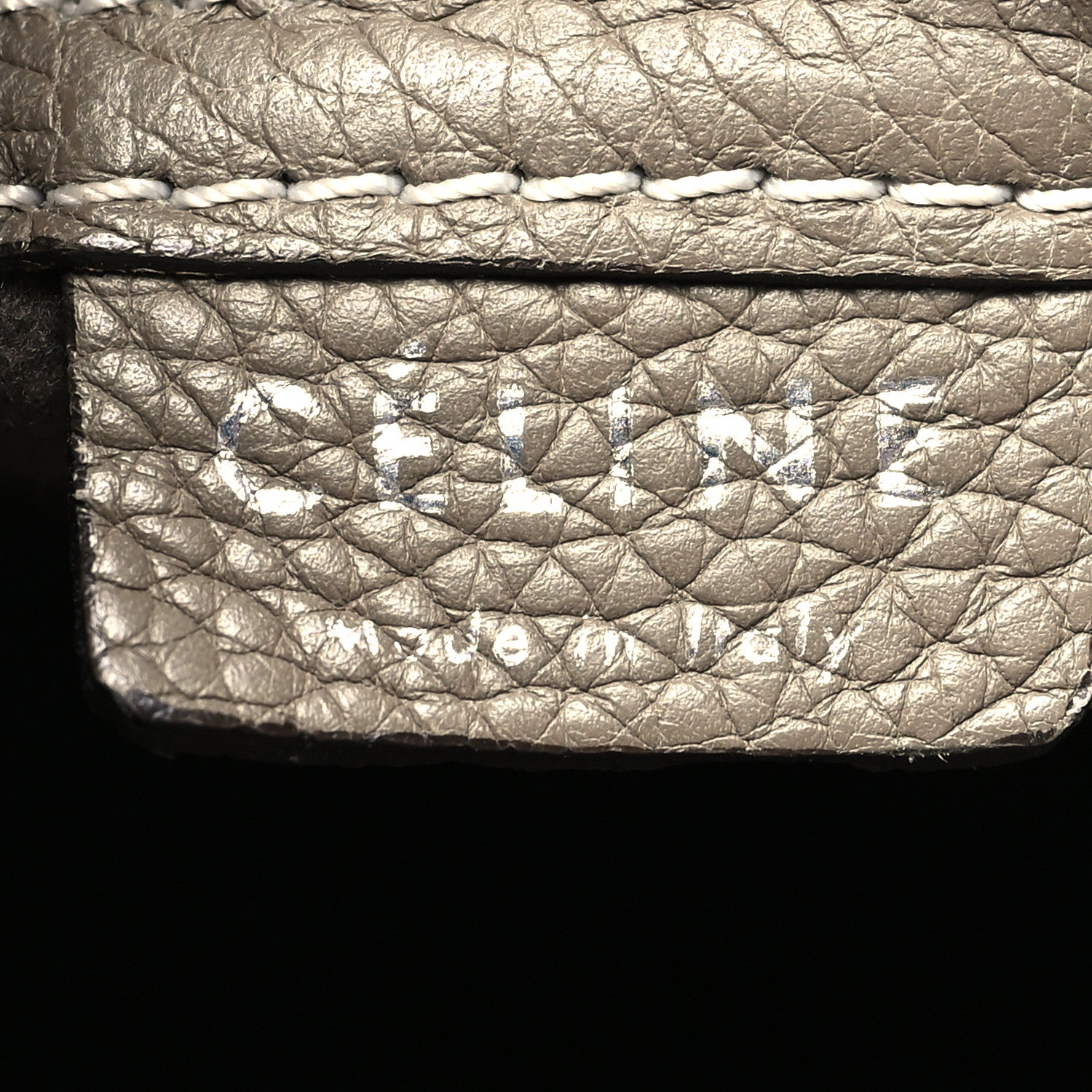 Celine Drummed Calfskin Nano Luggage Souris 6 of 14