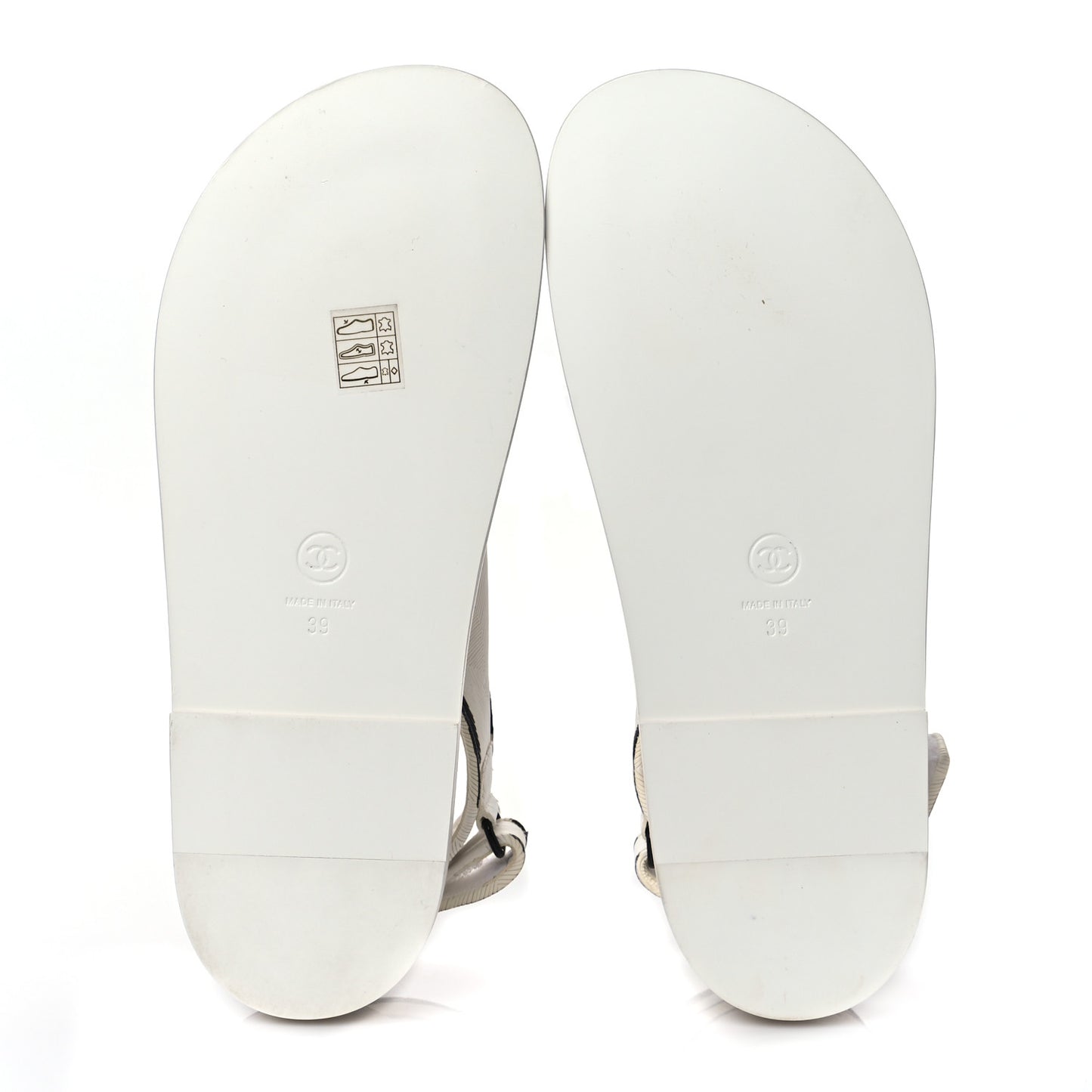 Calfskin Printed Velcro Dad Sandals 39 White Black