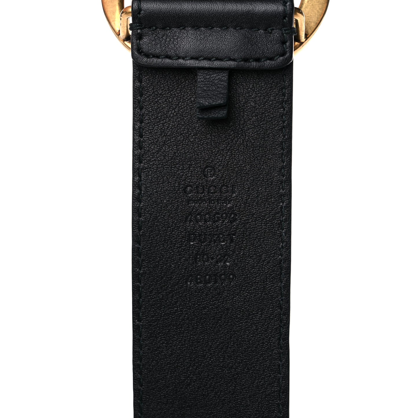 Calfskin L'Aveugle Par Amour Embroidered Double G 40mm Belt 80 32 Black Red
