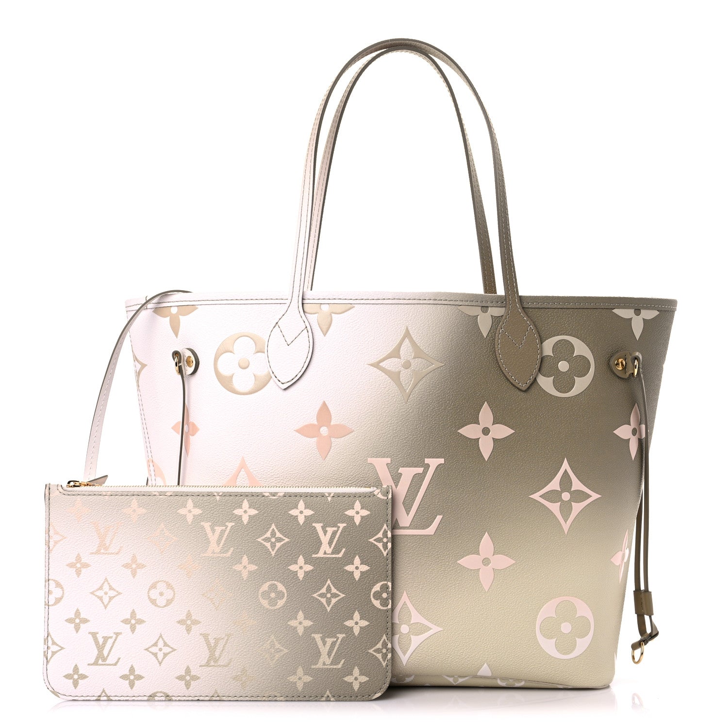 Louis Vuitton Monogram Giant Spring In The City Neverfull MM Sunset Kaki 1 of 9