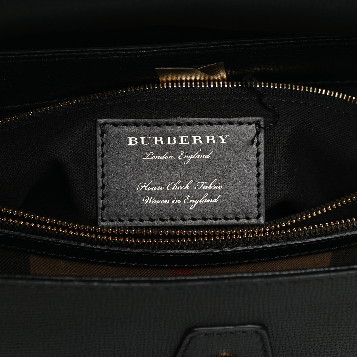 Burberry Derby Calfskin House Check Medium Camberley Black 6 of 13